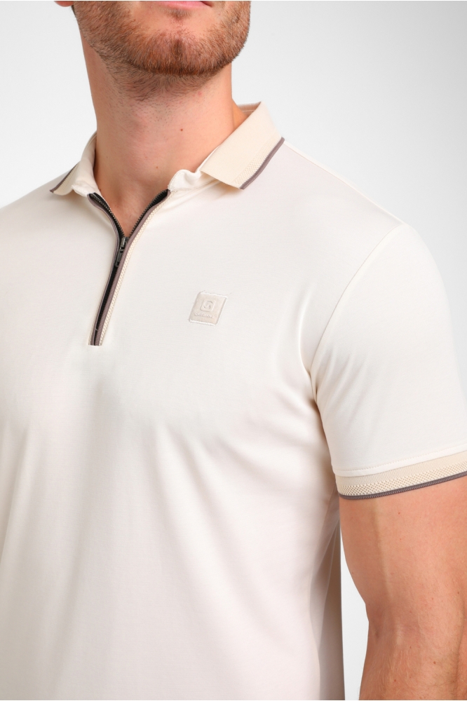 PREMIUM ZIPPER POLO 235920 SAND